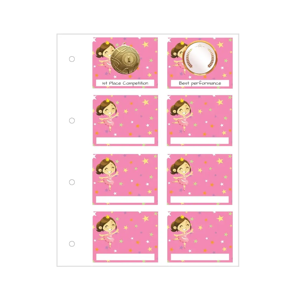 My Proud Moments Medal, Badge & Certificate Case - Original Pink/Dance - Image 4