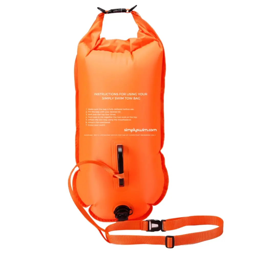 Simply Swim Fluorescent Swim Safety Buoy & Tow Float - Integral 28L Dry Bag - Image 4
