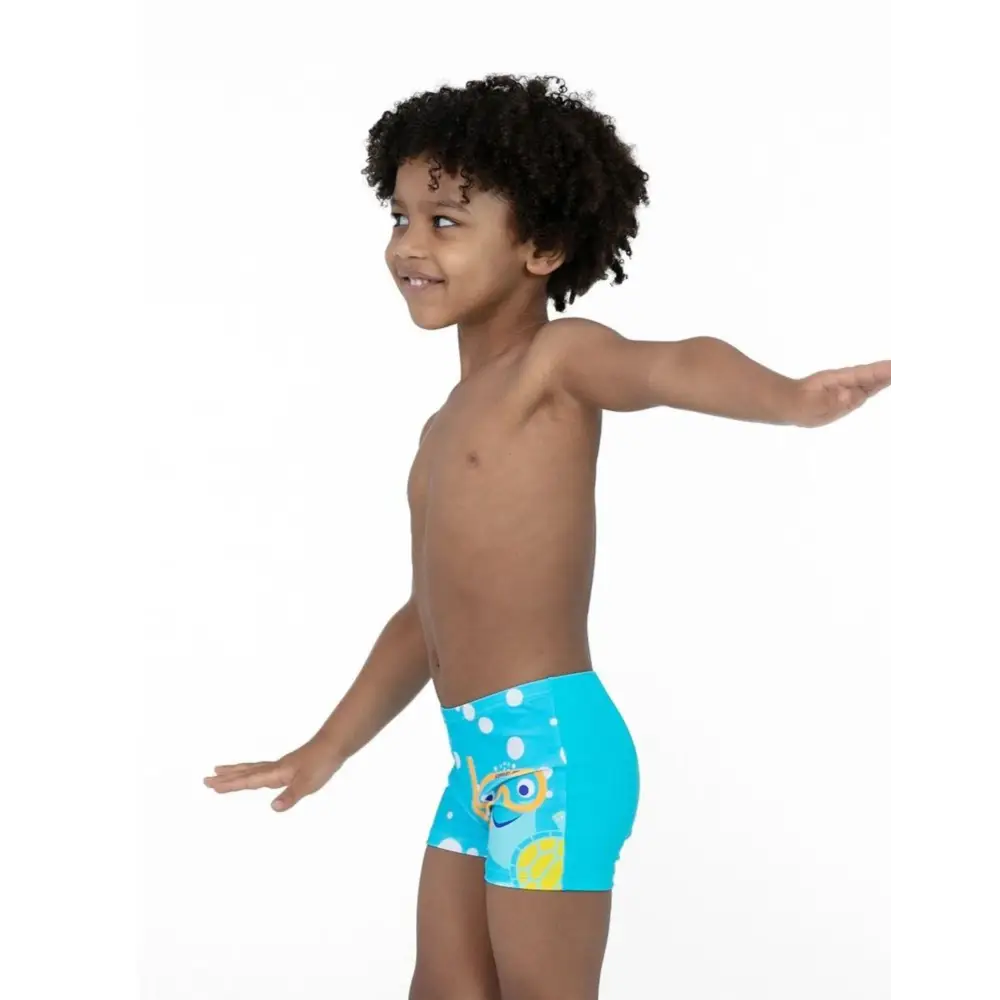 Speedo Tots Boys Tommy Turtle Placement Aquashorts - Aqua Blue - Image 3