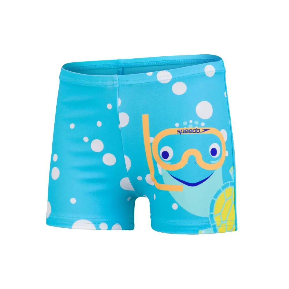 Speedo Tots Boys Tommy Turtle Placement Aquashorts - Aqua Blue - Image 4