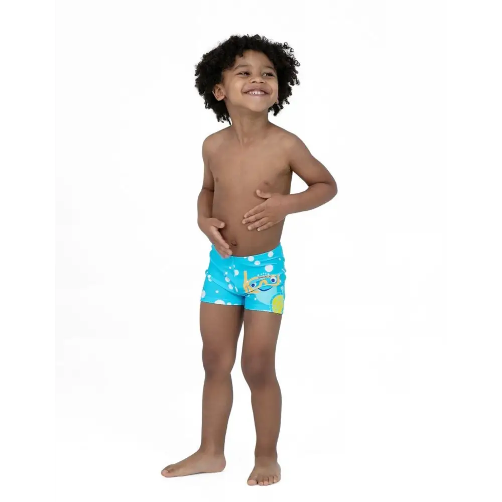 Speedo Tots Boys Tommy Turtle Placement Aquashorts - Aqua Blue - Image 7